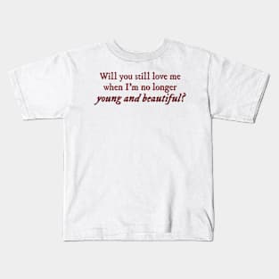 Young and Beautiful Lana del Rey lyrics Kids T-Shirt